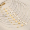 European and American cross-border English 26-letter shell beaded bracelet necklace, metal heart design sense bracelet, Amazon Specification image